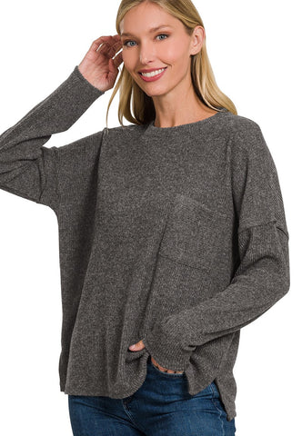Maggie Brushed Hacci Sweater [MULTIPLE COLORS]